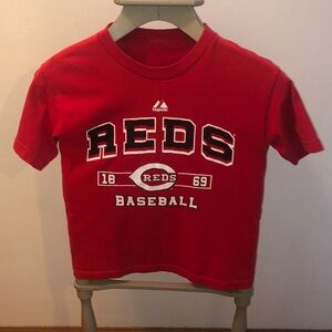 Majestic Red Cincinnati Reds Kids Baseball Tee